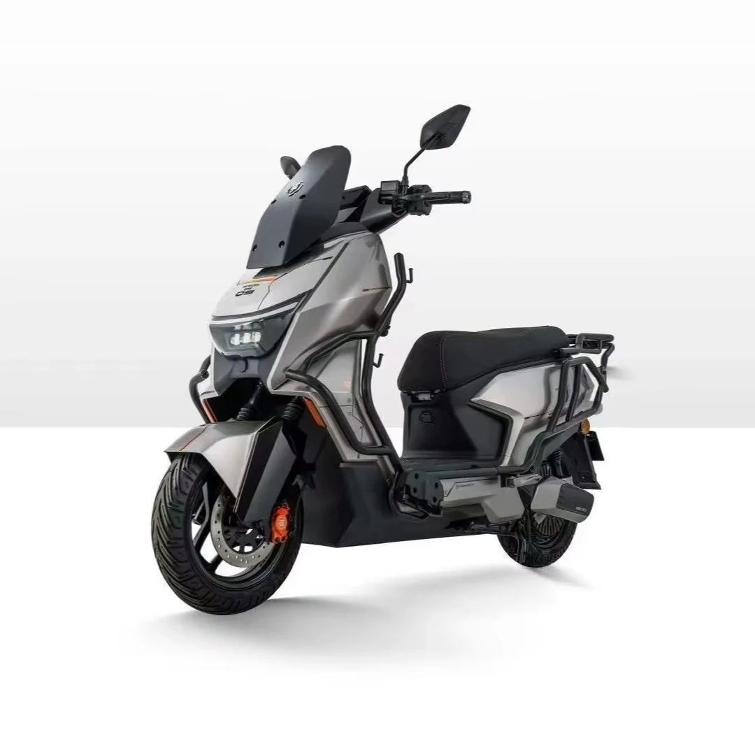 bssElectric motorcycle with 2500W motor, 72V lithium battery, top speed over 80km/h - grey - batteries not included