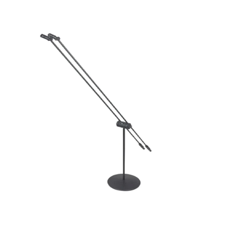 Manufacturer Standard Floor Mic Stand Extender on a podium and flange mount 48V phantom power wire & wireless adjustable singing