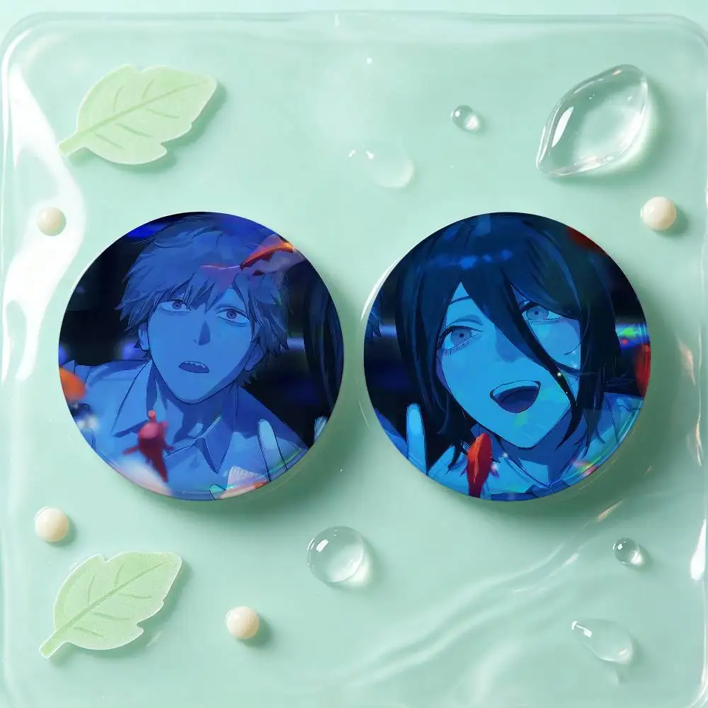 Chainsaw Man Denji Reze Anime Badges 25 32 44 58 75 Mm Round Cosplay Pin Bag Decor Fans Collect Friends Gifts Brooch Souvenir