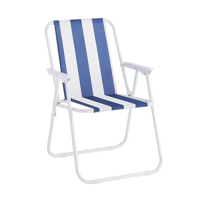 for  Portable Eco Friendly Metal Folding Beach Chair Comtable Durable Low Seat  Spring Outdoor Camping Hotels Parks