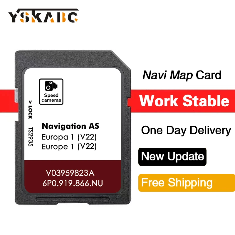 

UK Europe AS V22 Ateca Navi System 2025 Maps Sat Nav Navigation GPS SD Card 32GB for Seat AS Navi GPS Tracker