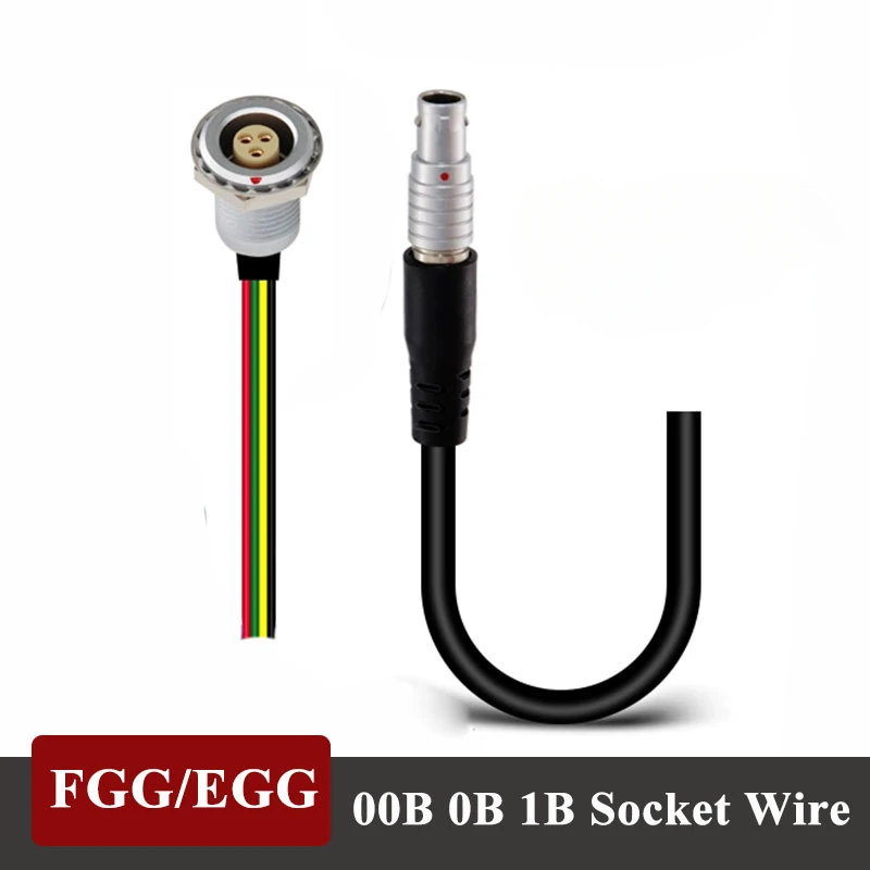 FGG EGG 00B 0B 1B Single Head Plug Socket with Wire Compatible with Remo Aviation Plug Push Pull Self-locking Connector Cable