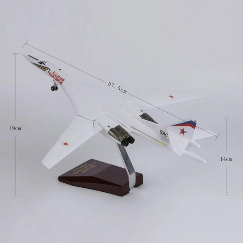 37CM 1/157 Scale Tupolev TU160 TU-160 White Swan Swept Wing Airlines Model Resin Plane Model Airplanes Gift And Collection