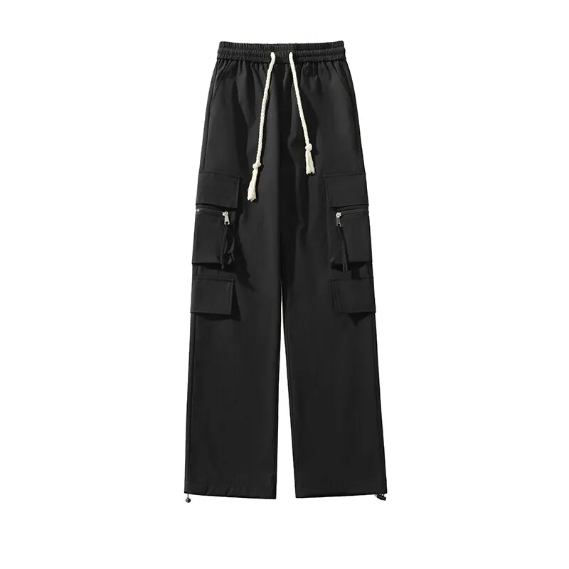Cargo Pants Men Fashion Retro Pocket Casual Pants Men Japanese Streetwear Hip-hop Loose Wide Leg Pants Mens Vintage Trousers