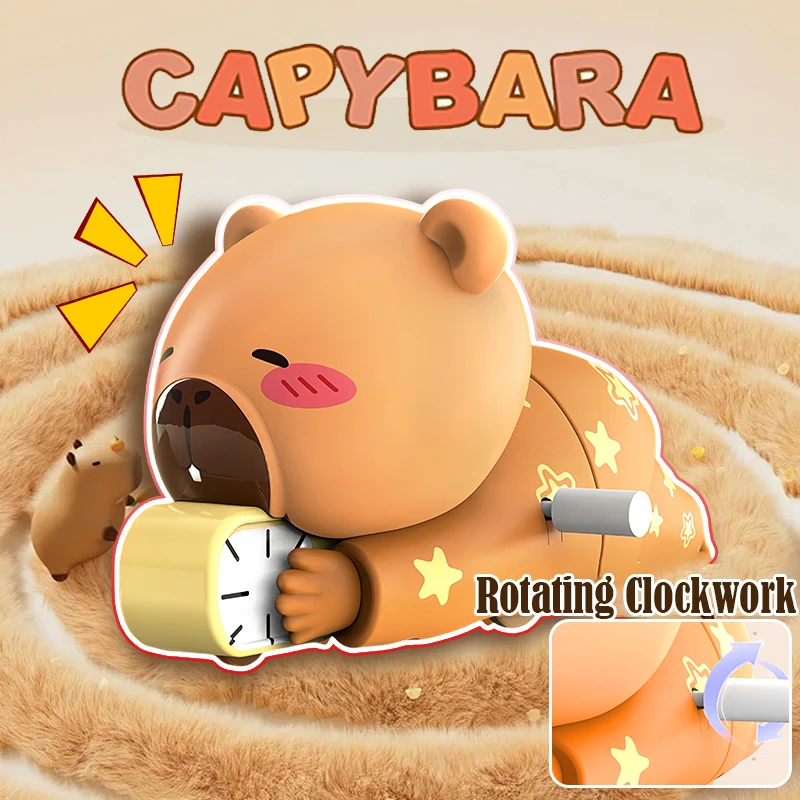 Children's Cartoon Capybara Crawl Clockwork Decompression Toys Crawling Clockwork Spring Toys Desktop Ornaments Gifts