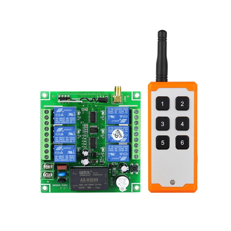 

AC110V 220V 1 CH RF Wireless Remote Control Receiver transmitter Industrial agricultural power on and off 433.92 mhz