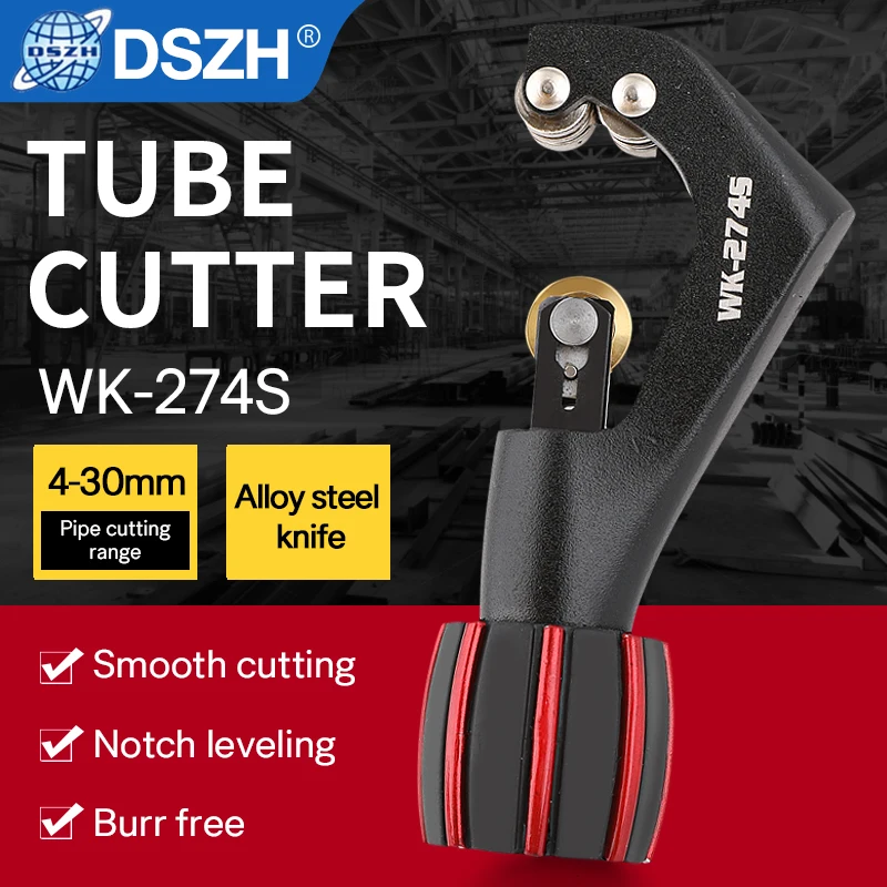 DSZH WK-274S Tube Pipe Cutter for 4-30mm Vehicle Copper Stainless Steel Aluminum Tubes Cutting Repairing Hand Tool