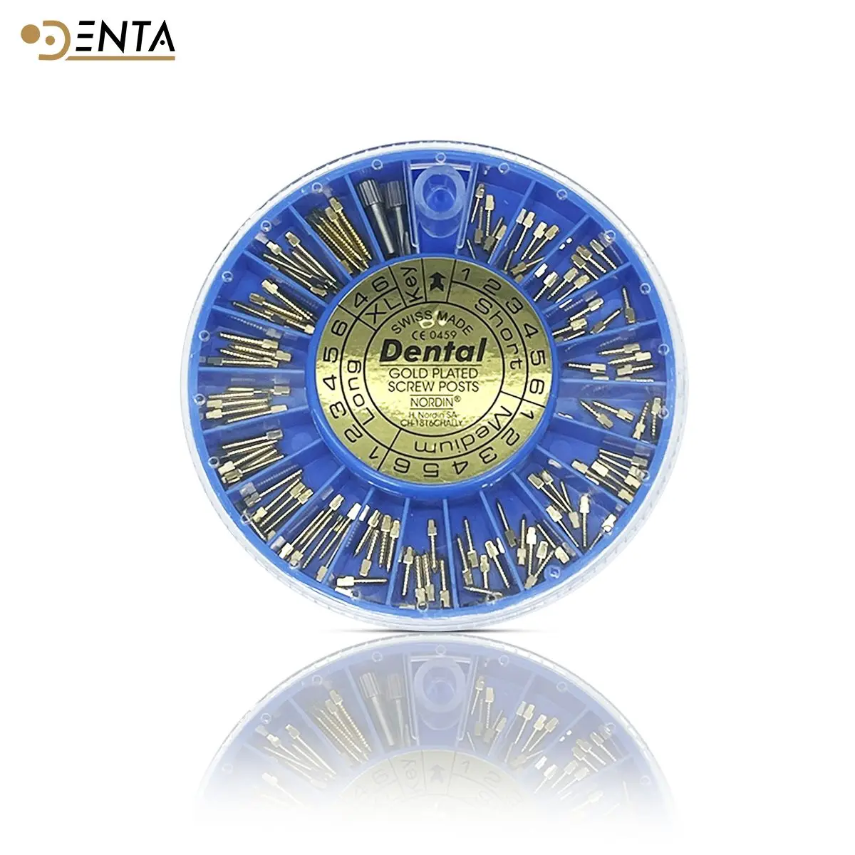 120pcs Gold Coated Endodontic Posts - Conical Design for Dental Restoration