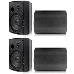 Herdio 6.5'' 800W Outdoor Bluetooth Speakers 4PCS Waterproof Wall Mounted w/ Amplifier Stereo Bass Easy Install