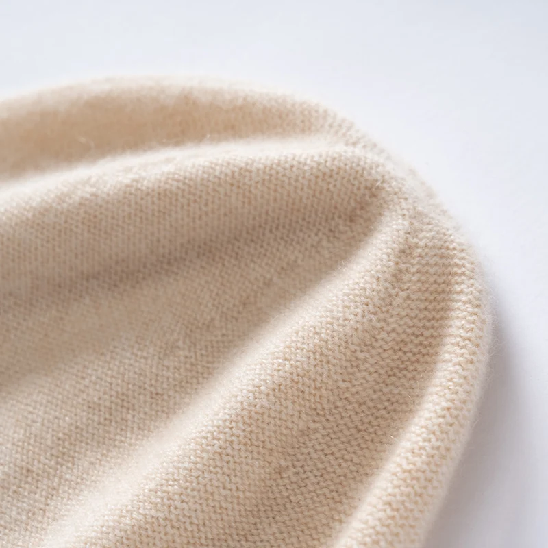 Autumn and Winter New High Quality 100% Pure Cashmere Knitted Hat for Women's Outdoor Windproof Ear Protection Hat