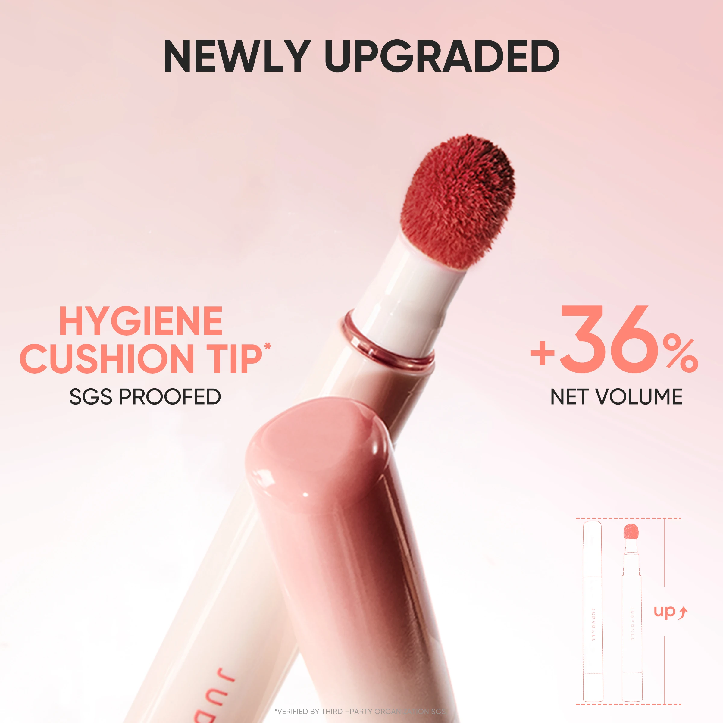 JUDYDOLL CUSHION MATTE LOCK LIP CREMA - 24 horas de larga duración, resistente al agua, a prueba de manchas, hidratante que reduce las líneas de los labios