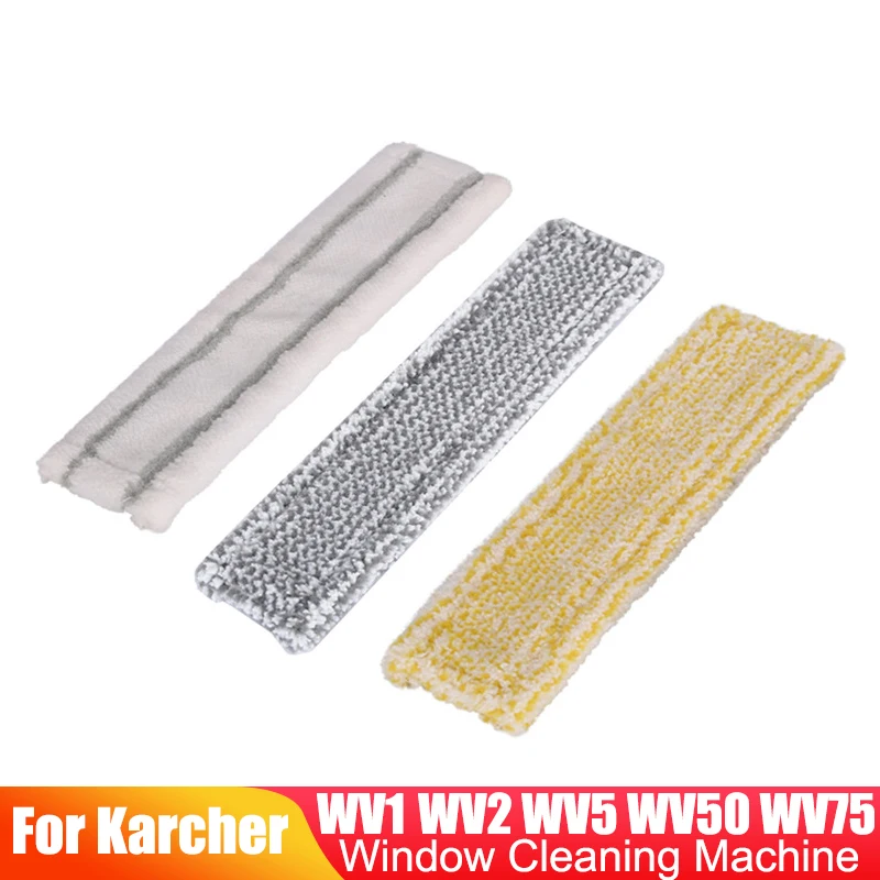 For Karcher WV1 WV50 WV75 WV2 WV5 Microfibre Window Cleaner Machine Mop Cloths Replacement Accessories Fit Mop Head Spare Parts