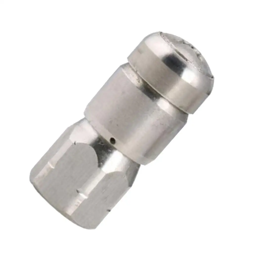 Sewer Jetter Nozzle 1/4 Inch Stainless Steel High Pressure Sprayer Water Hose Nozzle for Pipe Cleaning Application