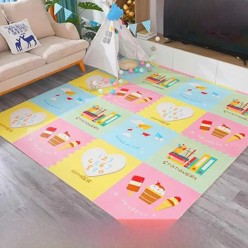 

Thickened Foam Floor Mat Bedroom Puzzle Floor Pad Home Use Splicing Sponge Pad Children Crawling Mat Climbing Pad