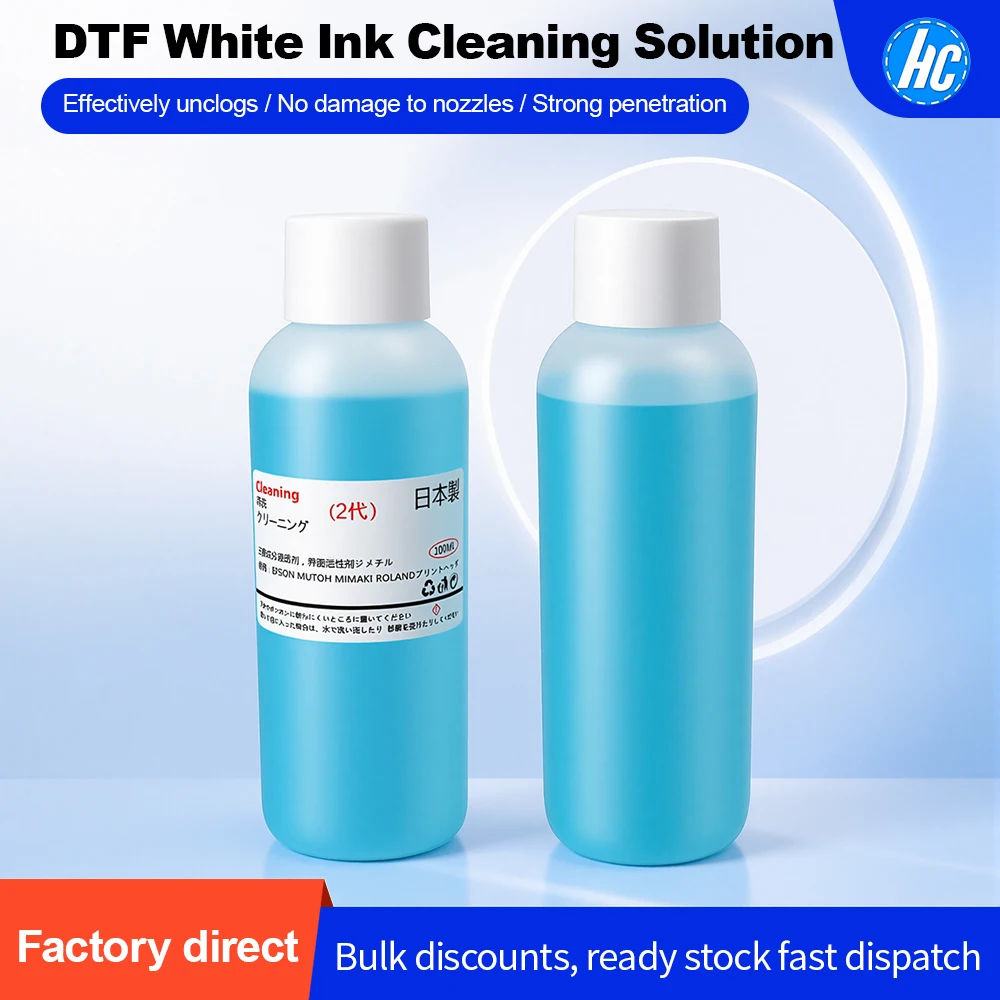 DTF Ink Cleaning Solution Strong Cleaning for Epson DX4 DX5 DX7 L1800 L805 L800 I3200 DTG Ink Cleaning Solution Strong Cleaning