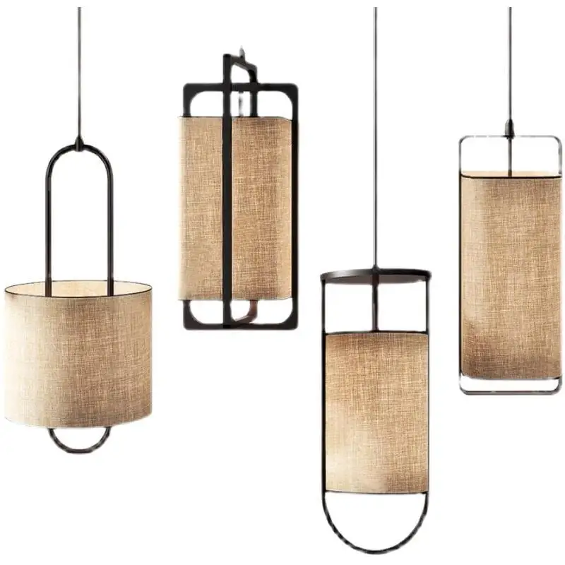 New Chinese style pendant light tea room bedroom bedside commercial restaurant ceiling lamp aisle