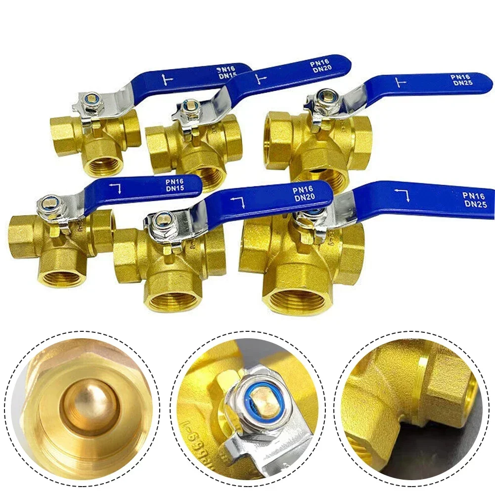 Valves Three-way Ball Valve T Type Three-way 1 Inch Ball Valve Copper Ball Valve L-shaped Copper Home Improvement
