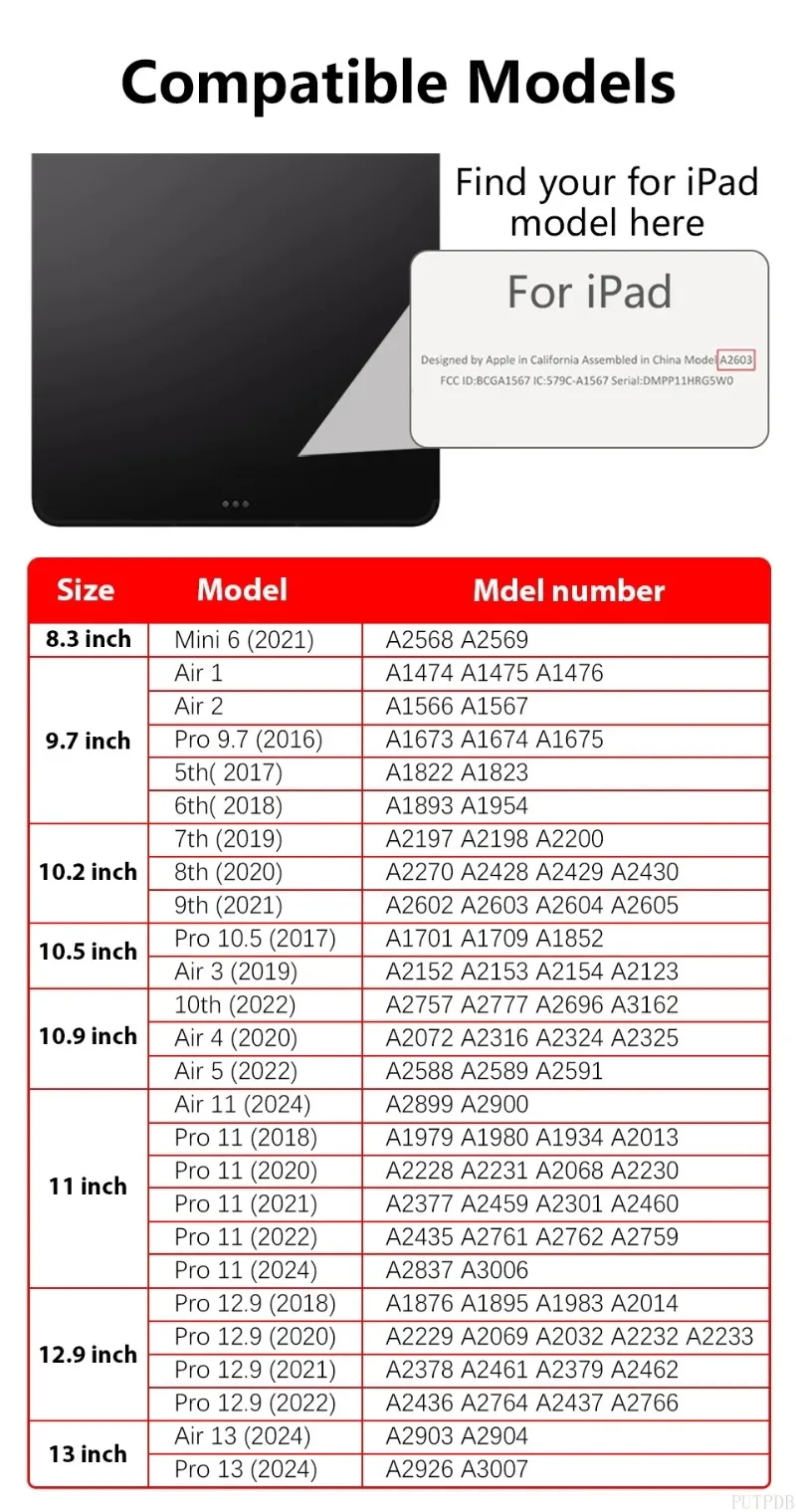 Removable Case For iPad Air 11 13 2024-2026 A18 A16 11th 12th Wireless charging Magnet Ring Cover iPad Pro 12.9 2018 Stand Cases