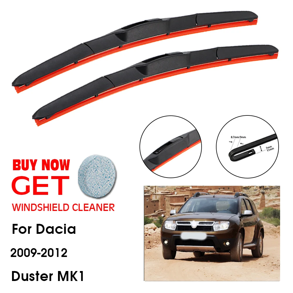 

Car Wiper For Dacia Duster MK1 20+20" 2009-2012 Front Window Washer Windscreen Windshield Silica Gel Wiper Blade Accessories