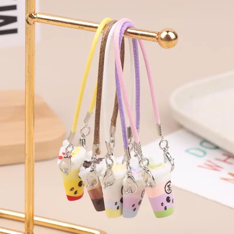 5/10 Piezas Lindas Mini Bolsas Bandolera con Forma de Taza de Té de Burbujas, Accesorios de Ropa para Muñecas, Juguetes de Decoración para Casa de Muñecas, Simulación