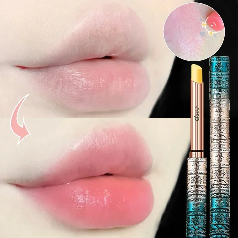 Peach Color Changing Colors Lipstick Lip Balm Moisturizing Lipstick Lasting Nutritious Lip Balm Improve Lips Dead Skin Lips Care