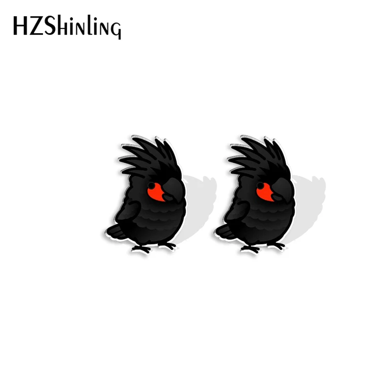 2023 New Moluccan Cockatoo Stud Earring Cute Birds Acrylic Resin Earrings Epoxy Handmade Jewelry Gifts Friends