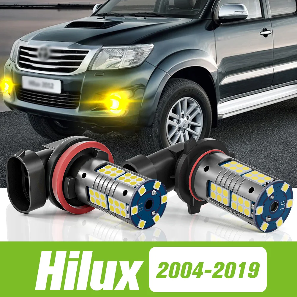 2pcs For Toyota Hilux 2004-2019 LED Fog Light 2005 2006 2007 2008 2009 2010 2011 2012 2013 2014 2015 2016 2017 2018 Accessories