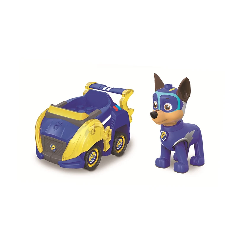 Patrulla canina, coche de retorno de gran potencia, MARSHALL RYDER RUBBLE CHASE SKYE, bloques de construcción de rescate, juguete para niños, regalo de Navidad