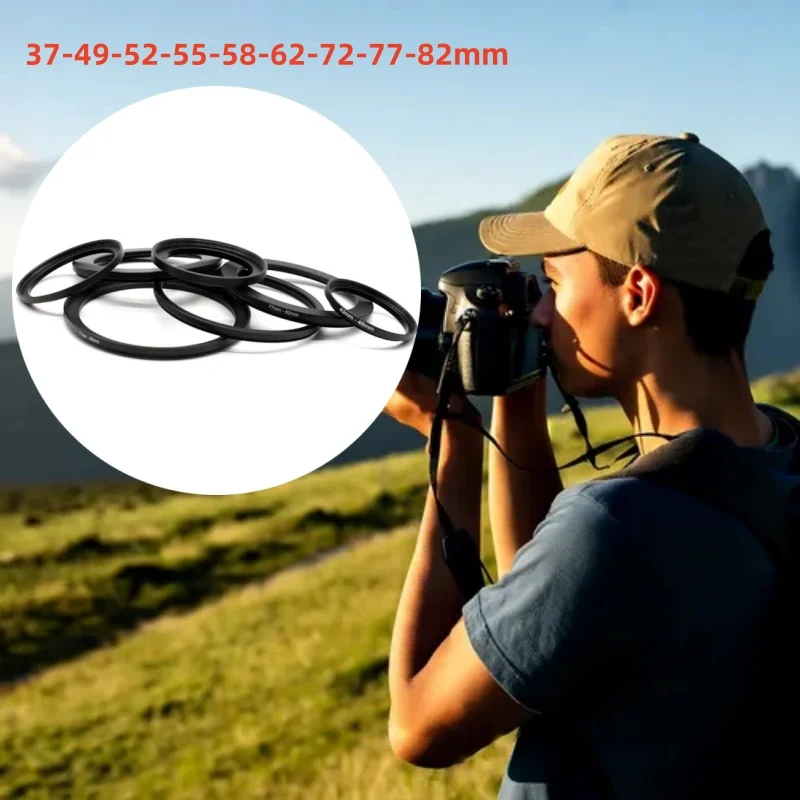 

Universal Aluminum Ring Set, 37-82mm Step Up Rings Lens Adapter Filter Kit