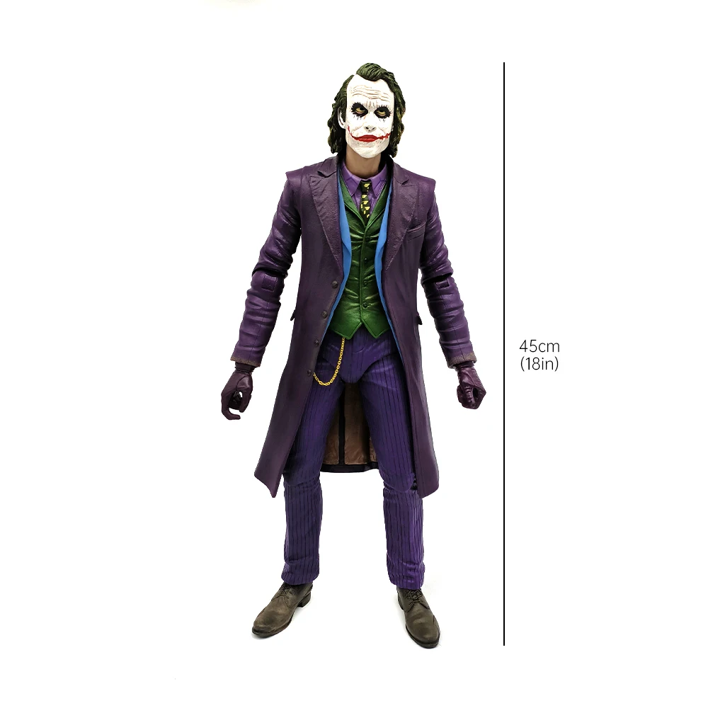 NECA Joker Figure The Dark Knight Joker Toys Heath Ledger 45cm 1/4 Toys Action Figure Collectible Model Toys Dolls Gift