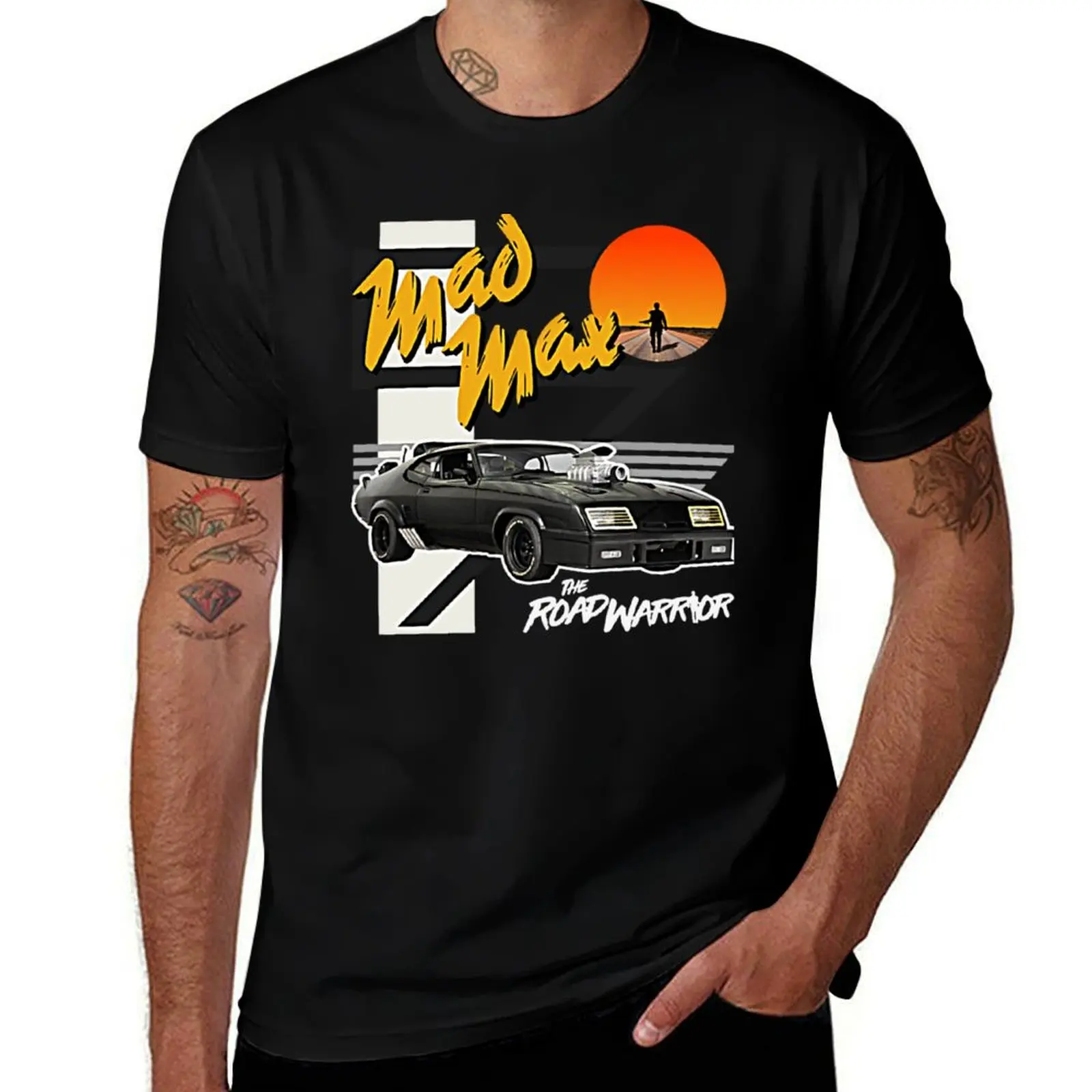 Mad Max The Road Warrior V8 Interceptor T-Shirt mens graphic t shirts T-Shirt