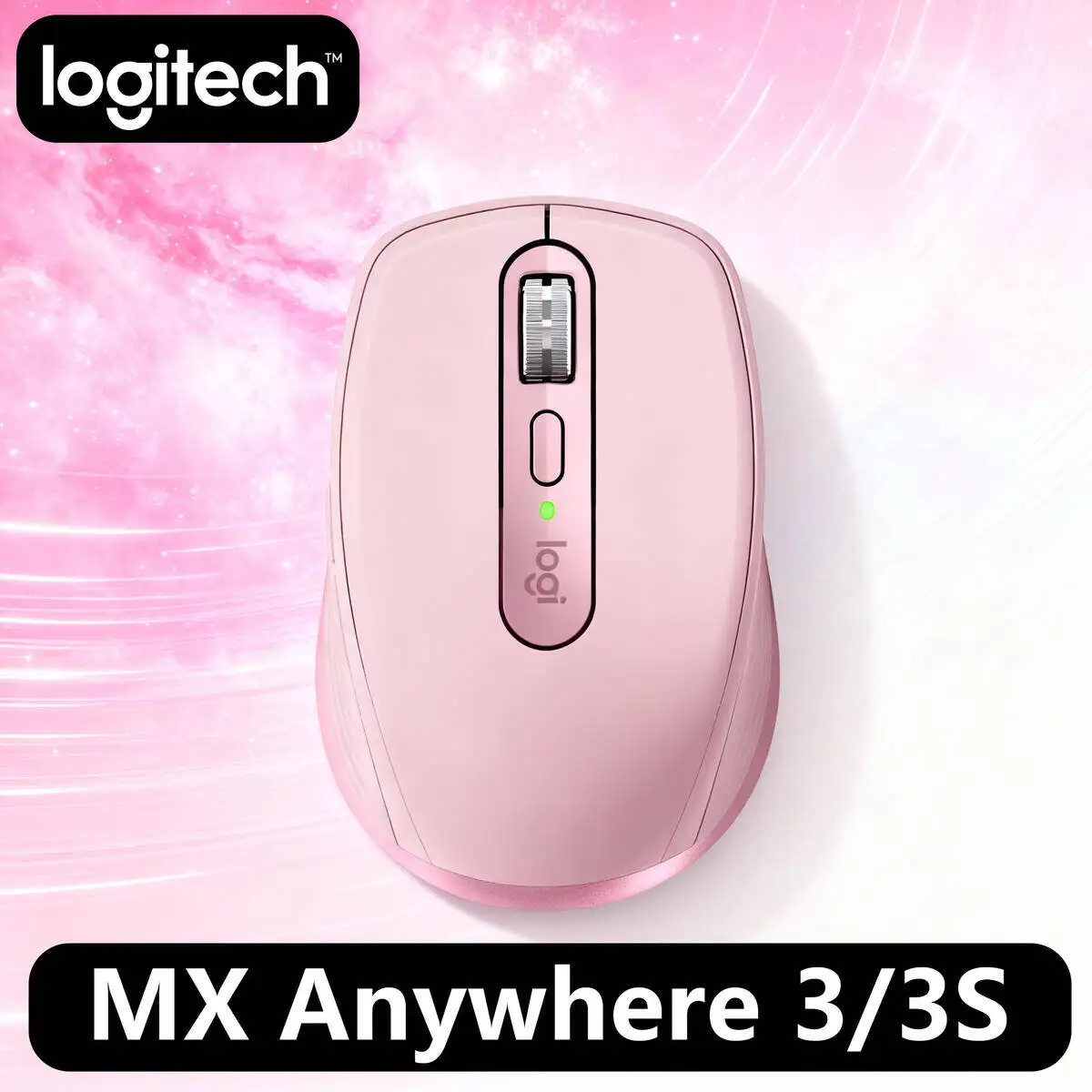 

Logitech MX Anywhere 3S Ergonomic Wireless Mouse, MagSpeed Wheel, 8000 DPI, Logitech Flow, 10m, Silent Click, Mac/PC