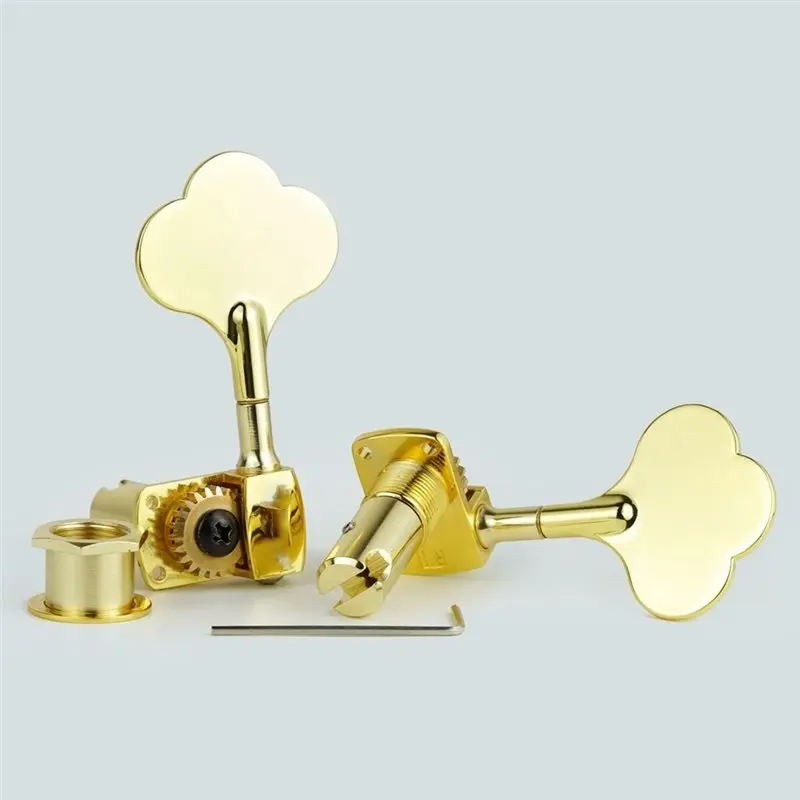 Y67A-Electric Bass Tuning Pegs, Four-String Open-Back Chrome Tuning Pegs, String Tuner