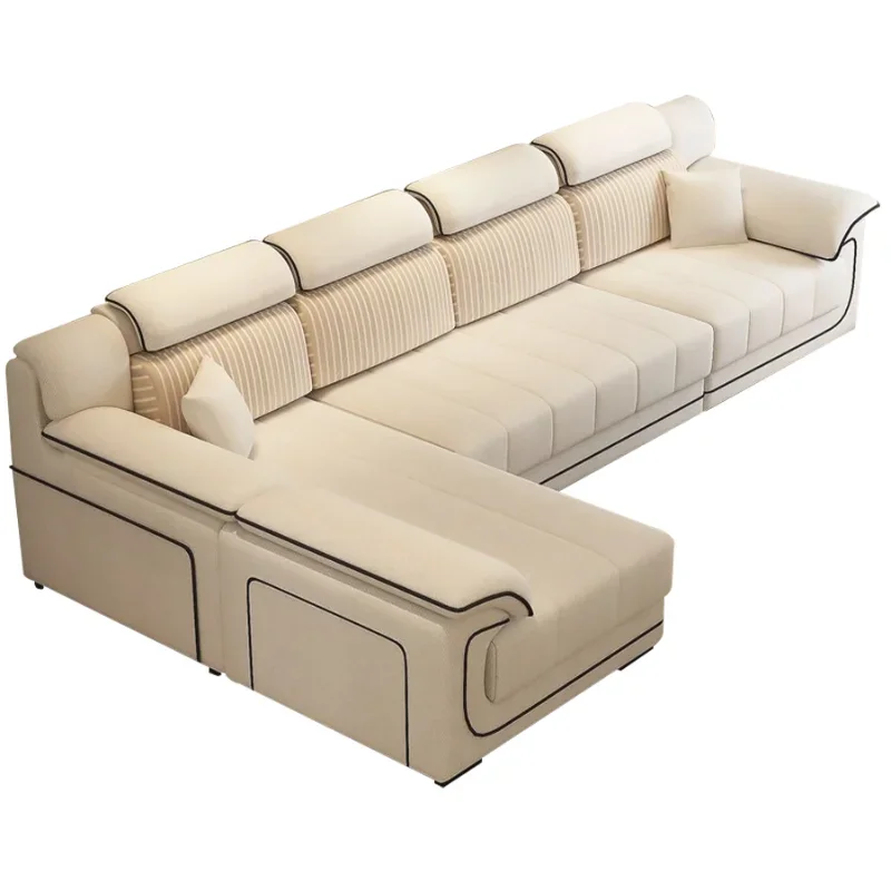 Customizable European Glamour Living Room Sofas Filler Individual L Shape Lounge Sofa Modular