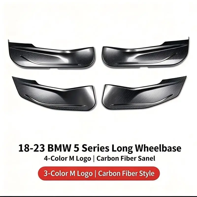 4PCS For BMW 5-Series 2018-2026 Front and Rear Door Anti Pad Plate Cover Kick Panel Protector Car Door Anti-Kick Guard Interior