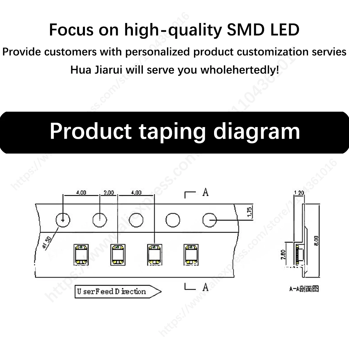 RGB SMD/SMT LED PLCC-6, 매우 밝은 램프 조명, 하이 퀄리티 SMD LED, 3 칩, 5050