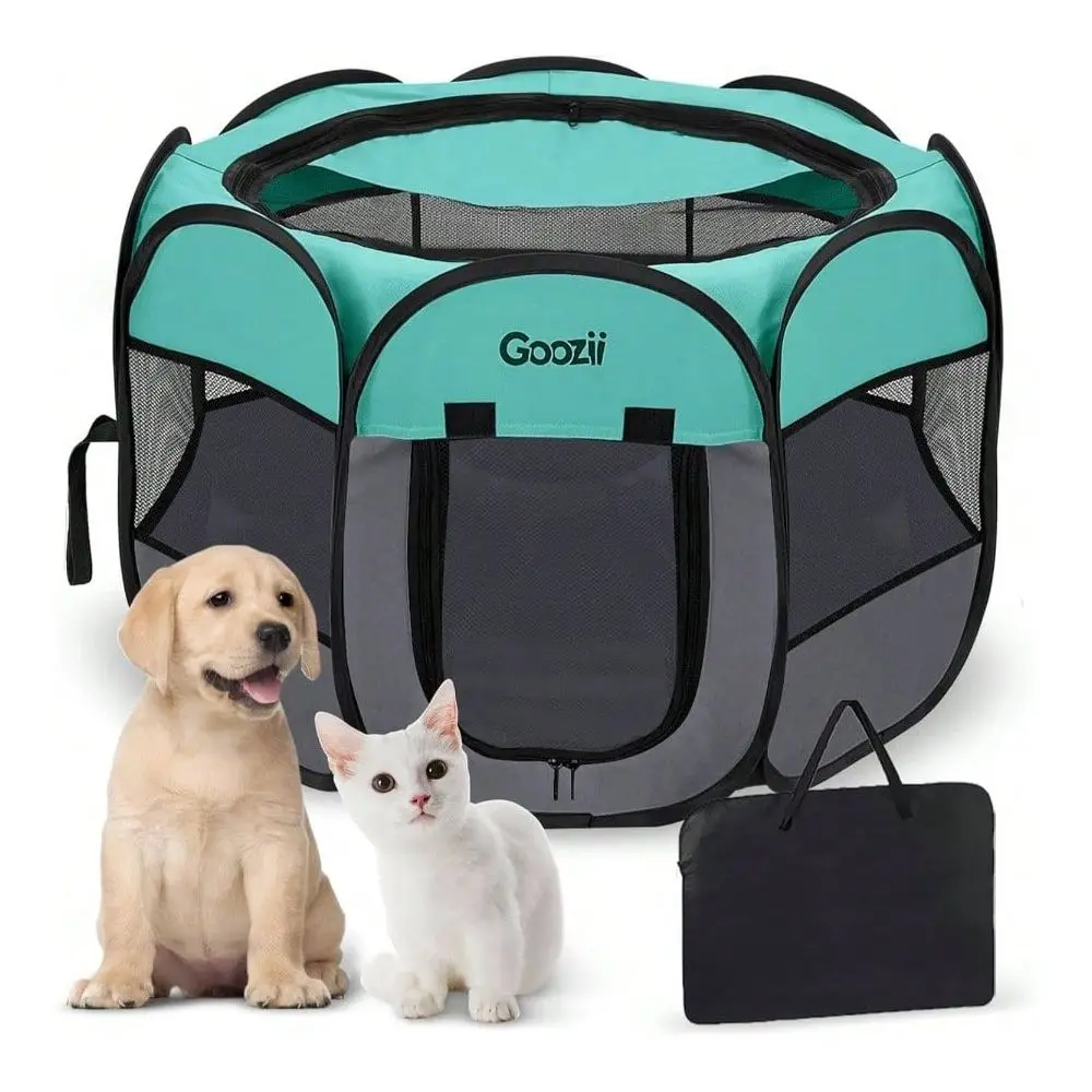 

Dog Playpen Small Dogs Indoor Outdoor, Foldable Pet Puppy Playpens Kennel Tent With Top Cover Door House Dog Lover As Medium Si