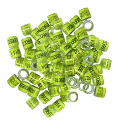 100pcs 8mm Bird Identification Leg Rings Numbered Foot Bands for Racing Pigeon