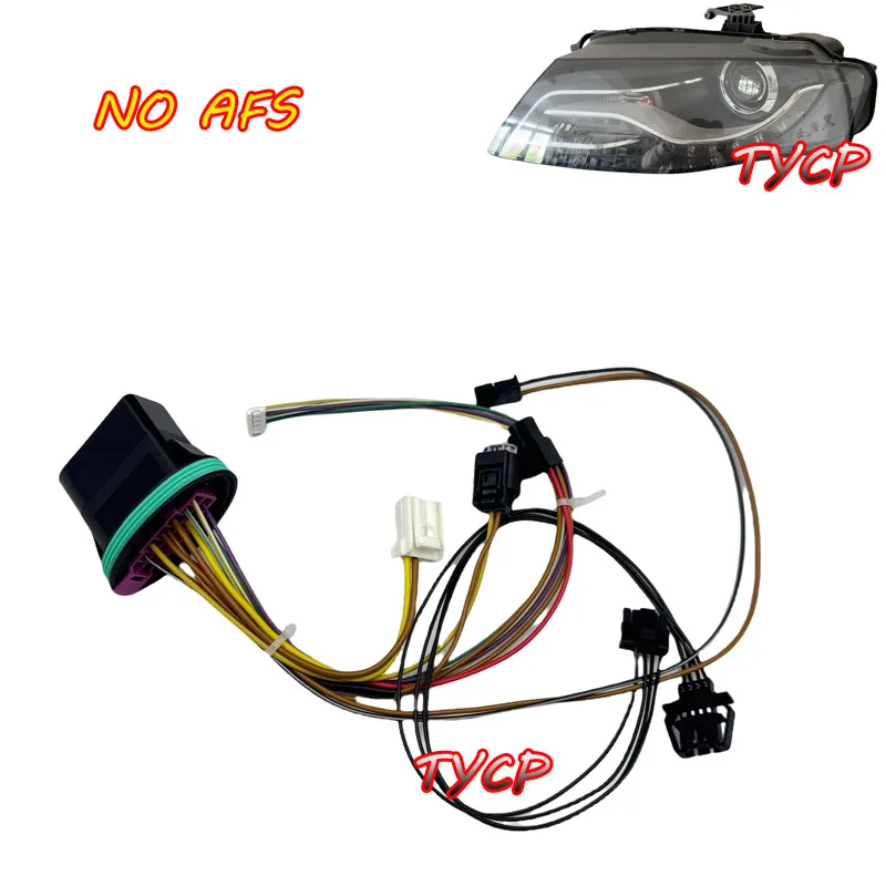 

Подходит для Audi A4B8 2008-2012, жгут проводов фар, внутренний жгут фар, вилка в сборе, без AFS.