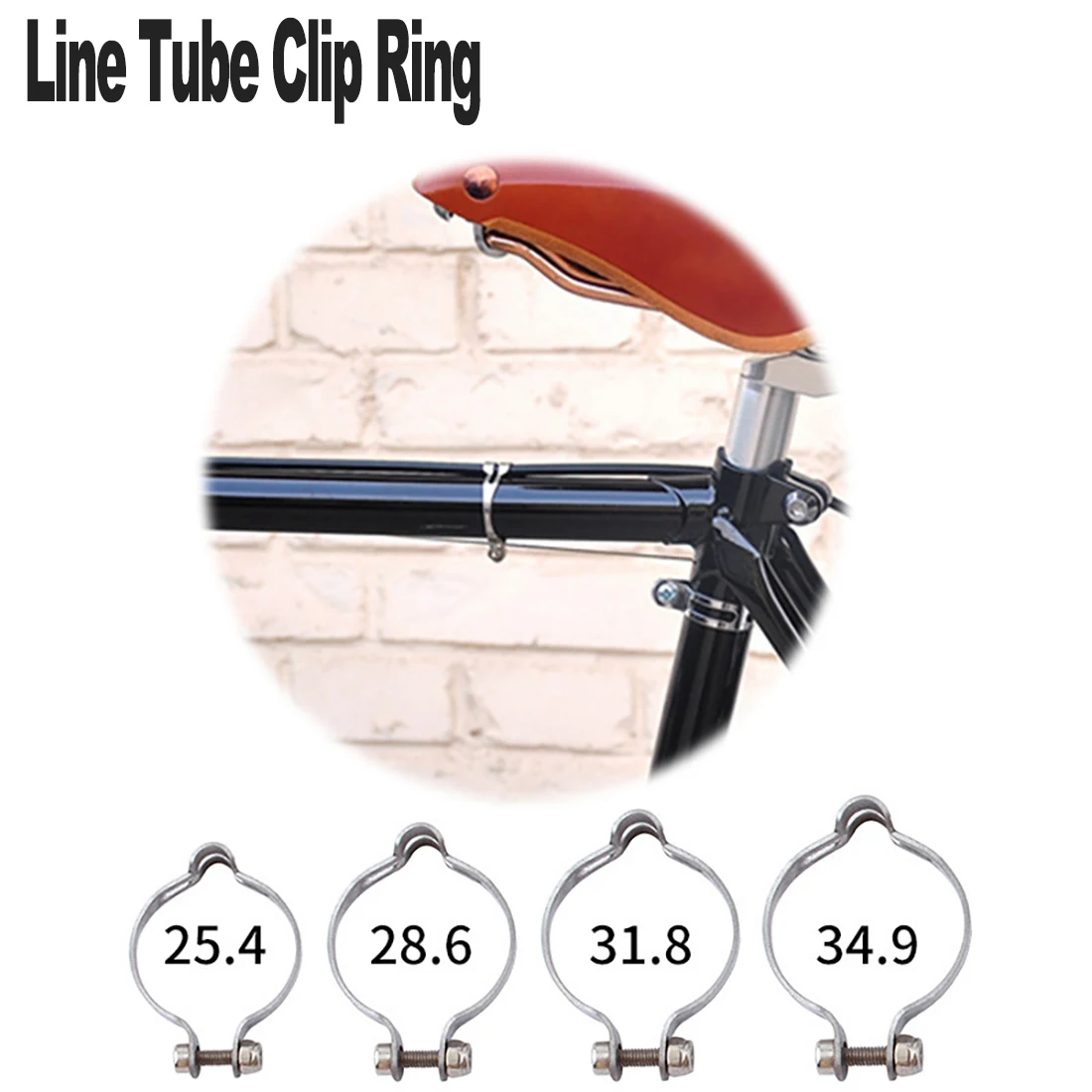 Bike Brake Cable Clamp Shifter Line Buckle 25.4 28.6 31.8 34.9mm Shift Cable Guide Fixed Ring Bicycle Parts Accessories