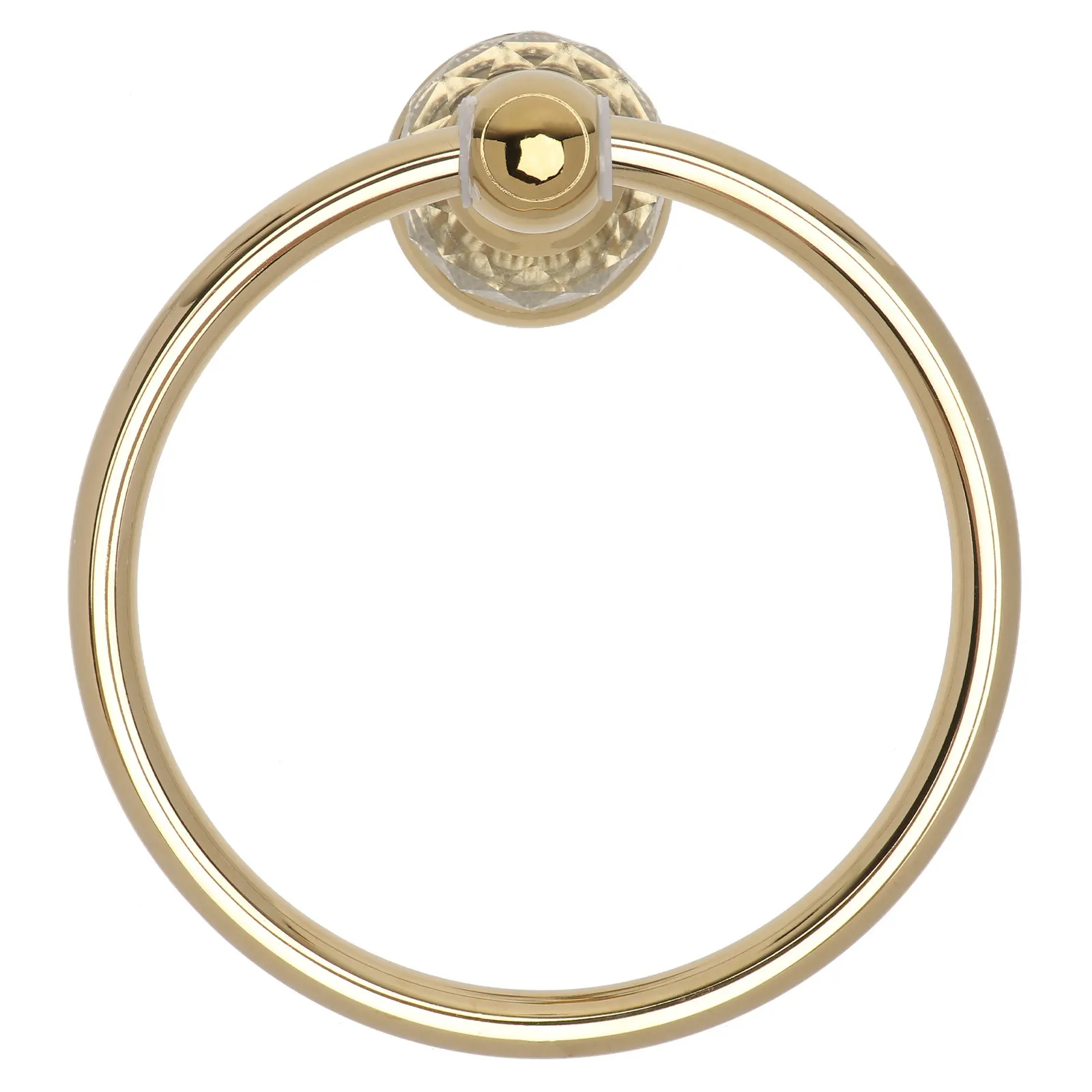 

1Pcs Premium Stainless Steel Golden Towel Ring Bathroom Towel Hook Wall Mounted Space Saving Rust Resistant Heavy Duty Retro