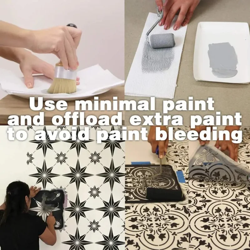 Mandala Wall Stencil Reusable 110cm-150cm DIY Round Walls Floors Large Flower Pattern Painting Template