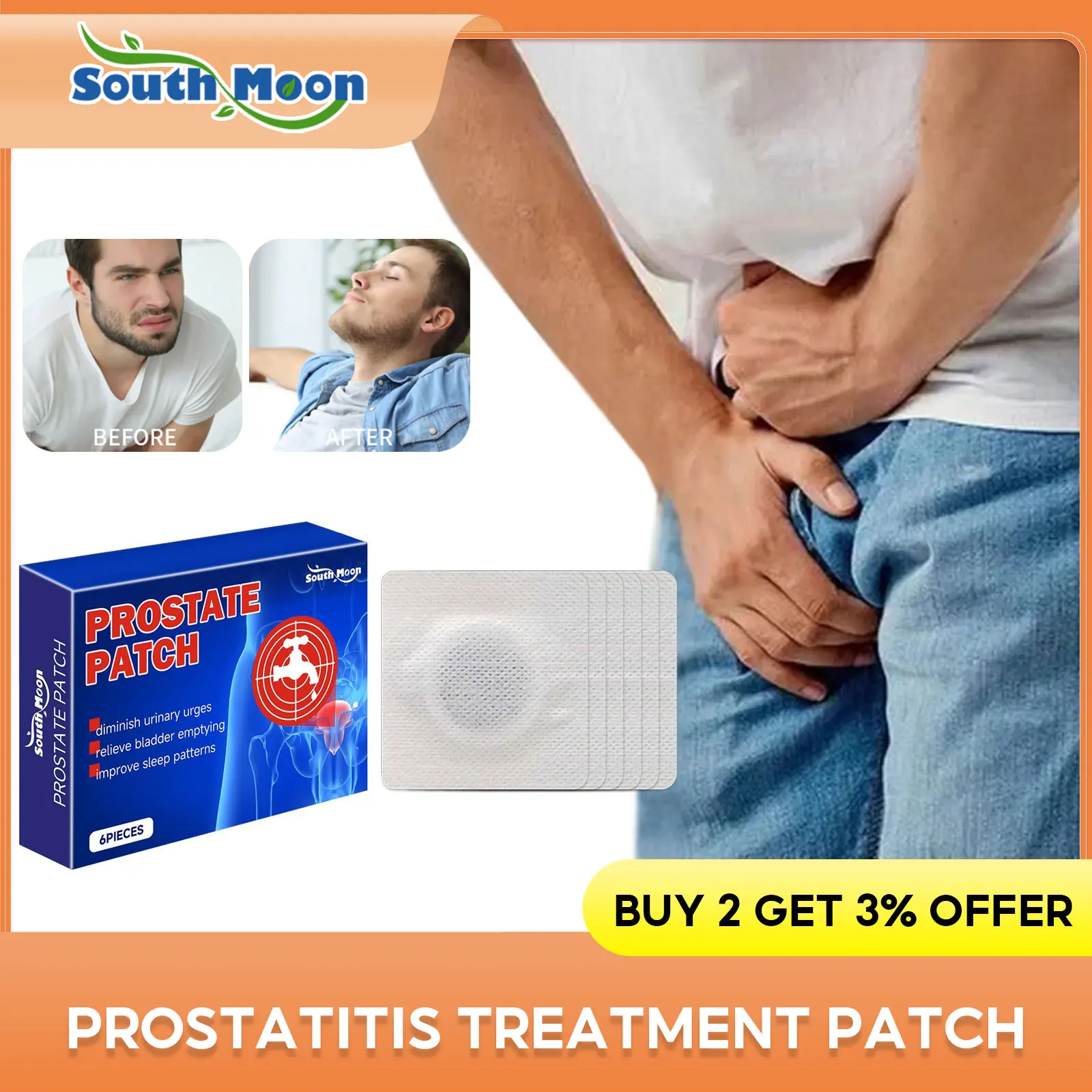 

Prostatitis Treatment Patch Man Prostatic Navel Plaster Relief Frequent Urination Urgent Pain Strengthen Kidney Herbal Stickers