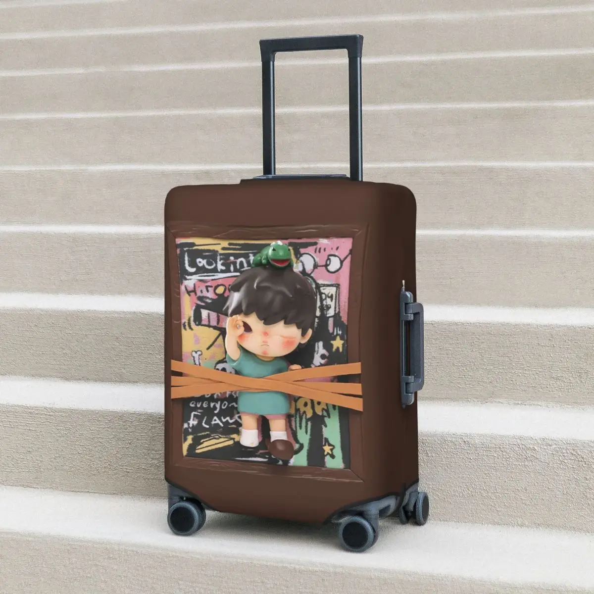 

Hirono Seeing Suitcase Cover Protection Elastic Trip Luggage Protector Covers for 18-32 Inch