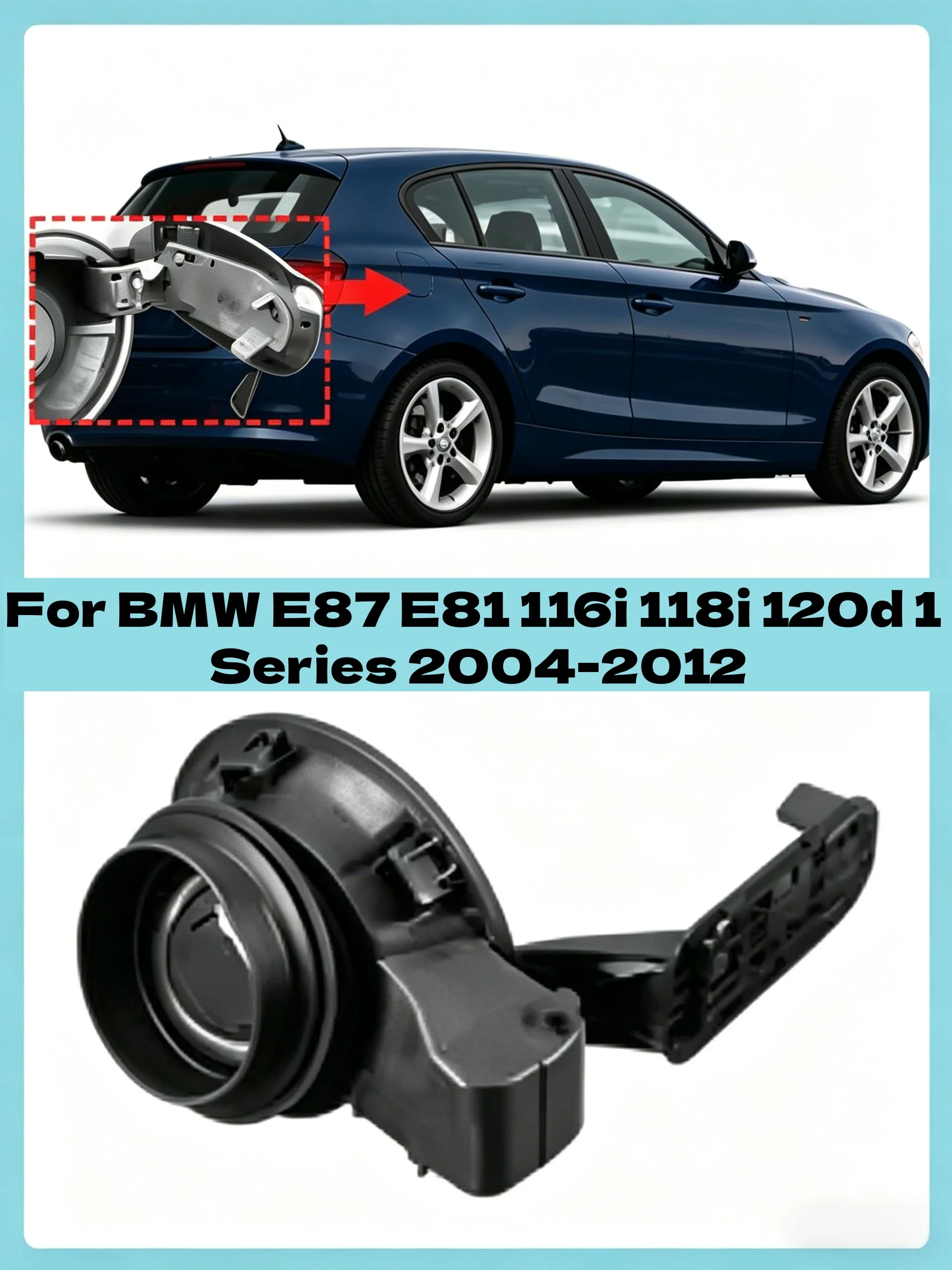 New Car Fuel Filler Flap Hinge Covers Cover For BMW E87 E81 116i 118i 120d 1 Series 2004-2012 Black OEM 51177069449