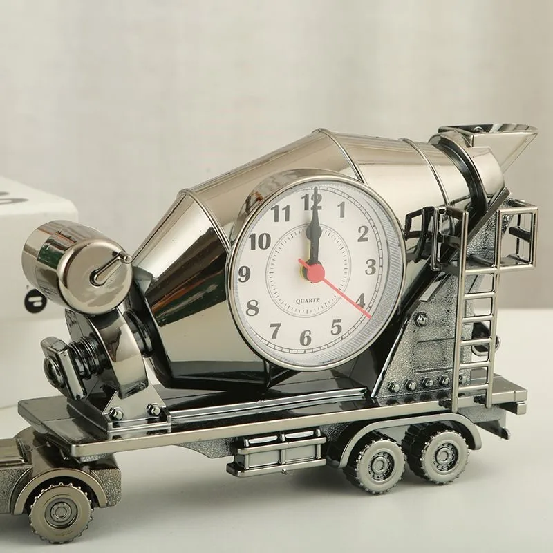 Engineering Car Shaped Alarm Clock Creative Alarm Clock Student Home Desktop Bedside Clock Tabletop Plastic Alarm Clock ZI09