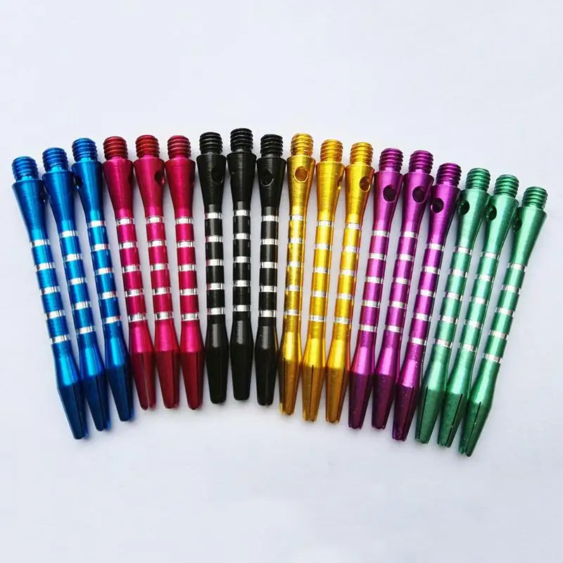 6pcs/set Aluminum Alloy Darts Shafts Aluminum Shafts Thread 6 Colors Rod Metal Replacement Accessories H4g5