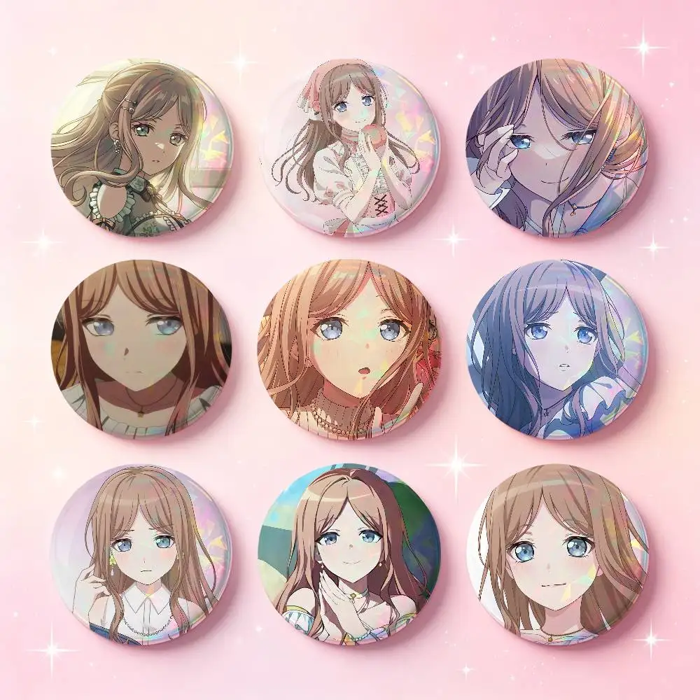 Nagasaki Soyo BanG Dream Anime-Anstecker 25 32 44 58 75 mm Runde Cosplay-Pins Taschendekoration Fansammler Freunde Geschenke Brosche Souvenir