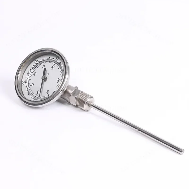 for Type I bimetal thermometer stainless steel industrial water heater boiler water temperature gauge high precision durable