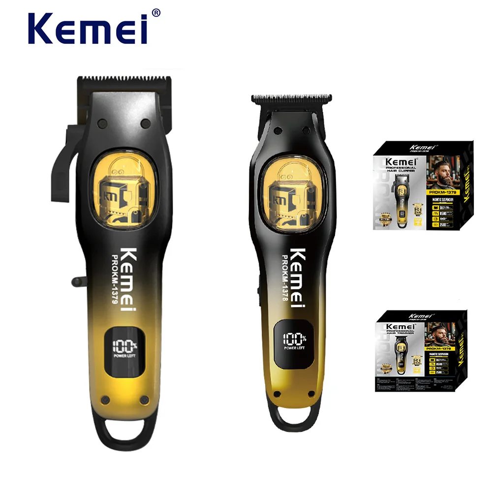 Kemei Trimmer New 1379 Clippers Barber Set 1378 Trimmer Man Professional 0 Mm Trimmer For Man Professional High Performance